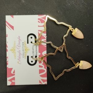 Arkayla Vaughn Collection pink stoned earrings